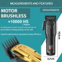 Акумуляторна машинка для стриження (clipper) VGR V-138 GOLD, 4 насадки, 7000 RPM, 2500 mAh, LED display