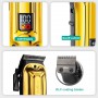 Акумуляторна машинка для стриження (clipper) VGR V-138 GOLD, 4 насадки, 7000 RPM, 2500 mAh, LED display