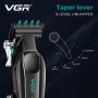 Акумуляторна машинка для стрижки (clipper) VGR V-662 GREEN, 7000 RPM, 6 насадок, LED display