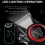 Акумуляторна машинка для стриження (clipper) VGR V-001 RED, 10 насадок, 9000 RPM, 4600 mAh, LED light, LED display