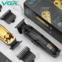 Акумуляторна машинка для стриження (clipper) VGR V-904 GOLD, 4 насадки, 2000 mAh, LED display