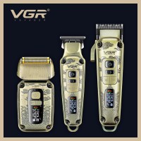 Комплект VGR 3 в 1 V-642 аккумуляторная машинка для стрижки (clipper), триммер и электробритва (шейвер)