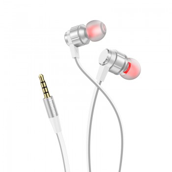 Навушники (дротові) M85 Platinum sound universal earphone with mic 3.5mm, Pearl silver