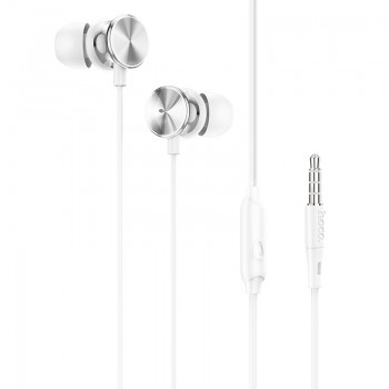 Наушники (проводные) M96 Platinum universal headphones with microphone 3.5mm, Elegant silver