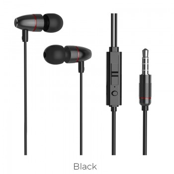 Навушники (дротові) M59 Magnificent universal earphones with mic 3.5mm, Black