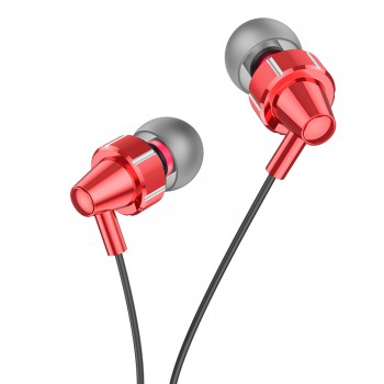 Наушники (проводные) M90 Delight wire-controlled earphones with microphone 3.5mm, Aurora red