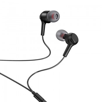Наушники (проводные) M78 El Placer universal earphones with microphone 3.5mm, Black