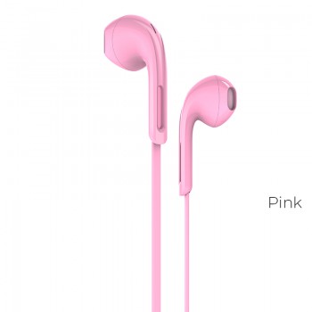 Наушники (проводные) M39 Rhyme sound earphones with microphone 3.5mm, Pink