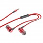 Навушники (дротові) M85 Platinum sound universal earphone with mic 3.5mm, Red flame