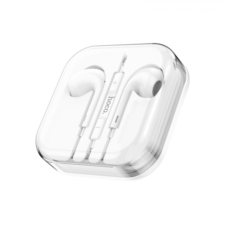 Навушники (дротові) M1 Max crystal earphones with mic 3.5mm, White