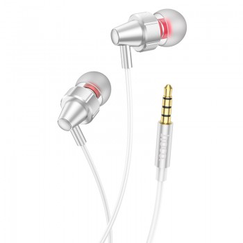 Навушники (дротові) M90 Delight wire-controlled earphones with microphone 3.5mm, Light silver