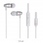 Навушники (дротові) M59 Magnificent universal earphones with mic 3.5mm, Silver