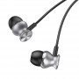 Навушники (дротові) M106 Fountain metal universal earphones with microphone 3.5mm, Metal gray