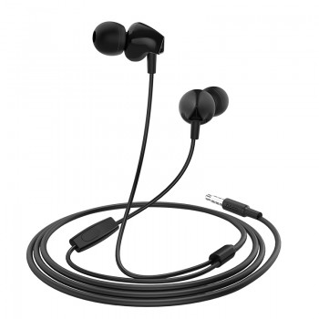 Наушники (проводные) M60 Perfect sound universal earphones with mic 3.5mm, Black