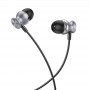 Навушники (дротові) M106 Fountain metal universal earphones with microphone 3.5mm, Metal gray