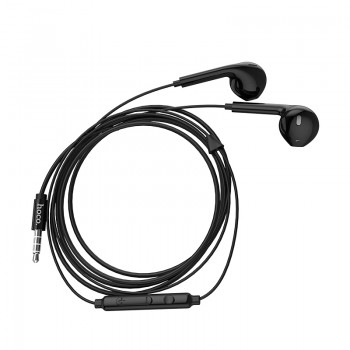 Наушники (проводные) M55 Memory sound wire control earphones with mic 3.5mm, Black