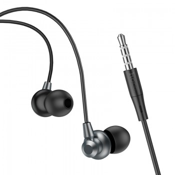 Наушники (проводные) M98 Delighted metal universal earphones with microphone 3.5mm, Metal gray