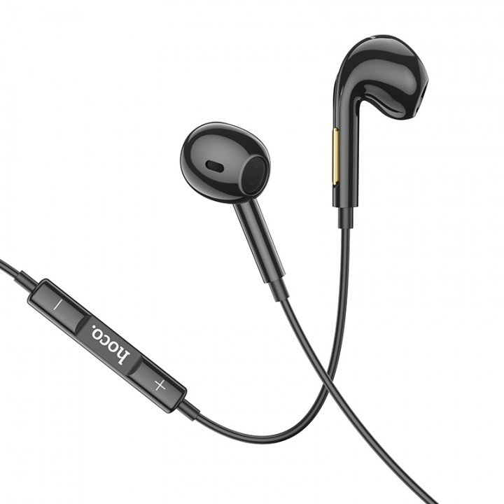 Навушники (дротові) M92 Plumelet wire-controlled earphones with mic 3.5mm, Black