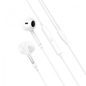 Наушники (проводные) M92 Plumelet wire-controlled earphones with mic 3.5mm, White