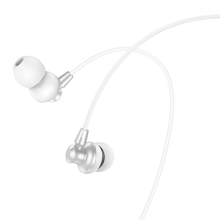 Навушники (дротові) M98 Delighted metal universal earphones with microphone 3.5mm, Silver sand