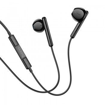 Наушники (проводные) M93 wire control earphones with microphone 3.5mm, Black