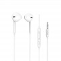 Навушники (дротові) M55 Memory sound wire control earphones with mic 3.5mm, White