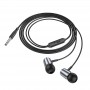 Навушники (дротові) M108 Spring metal universal earphones with mic 3.5mm, Metal gray