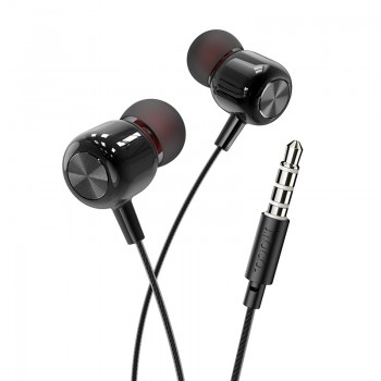 Навушники (дротові) M87 String wired earphones with with microphone 3.5mm, Gloomy black