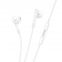 Навушники (дротові) M93 wire control earphones with microphone 3.5mm, White