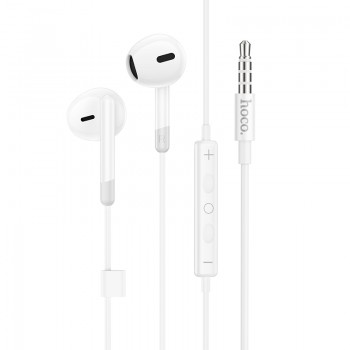 Навушники (дротові) M109 Pure joy wire control earphones with microphone 3.5mm, White