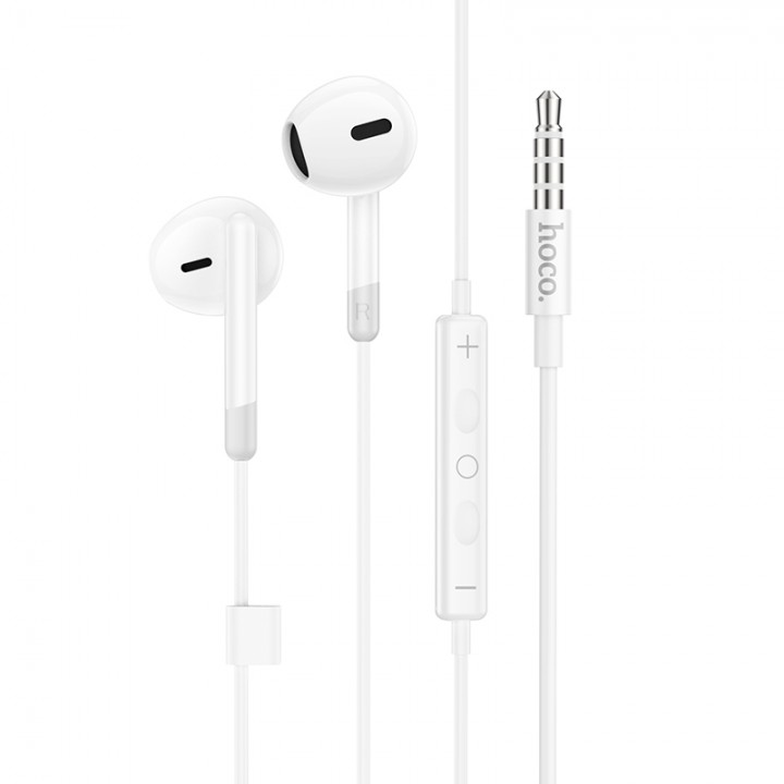 Навушники (дротові) M109 Pure joy wire control earphones with microphone 3.5mm, White