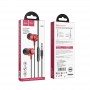 Навушники (дротові) M87 String wired earphones with with microphone 3.5mm, Red flame