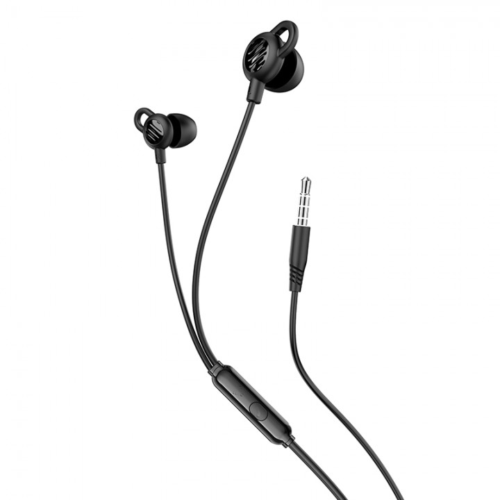Навушники (дротові) M89 Comfortable universal silicone sleeping earphones with mic 3.5mm, Black