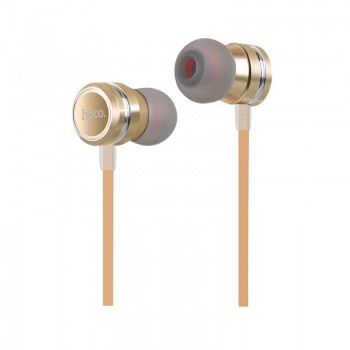 Наушники (проводные) M16 Ling sound metal universal earphone with mic 3.5mm, Gold