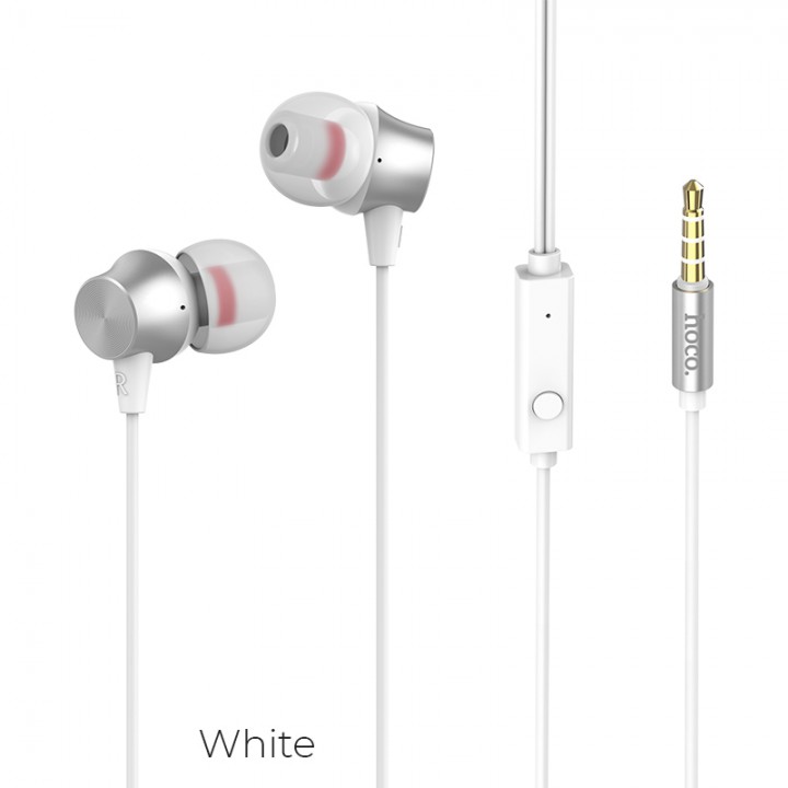 Навушники (дротові) M51 Proper sound universal earphones with mic 3.5mm, White