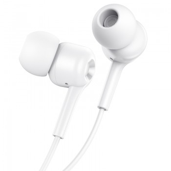 Наушники (проводные) M82 La musique universal earphones with mic 3.5mm, White