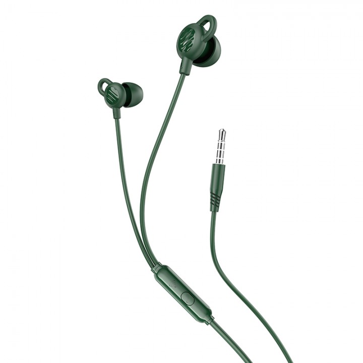 Наушники (проводные) M89 Comfortable universal silicone sleeping earphones with mic 3.5mm, Dark night green