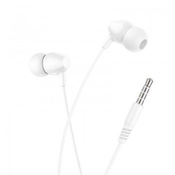 Наушники (проводные) M94 universal earphones with microphone 3.5mm, White