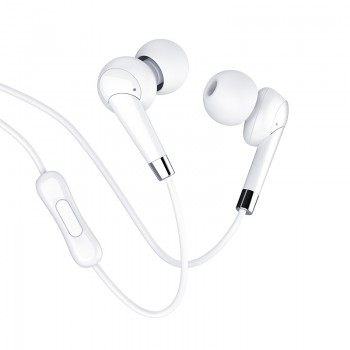Навушники (дротові) M58 Amazing universal earphones with mic 3.5mm, White