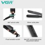 Випрямляч для волосся VGR V-519S WHITE, 100-230 ° C, керамічне покриття 38 мм, 70 W, LED display