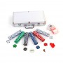 Покерный набор в алюминиевом кейсе на 300 фишек с номиналом (39x21x8см )