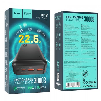 Power Bank J101B Astute 22.5W fully compatible (30000mAh), Black