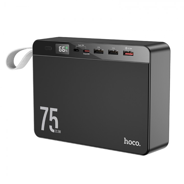 Power Bank Hoco J94 Overlord 22.5W fully compatible (75000mAh), Black