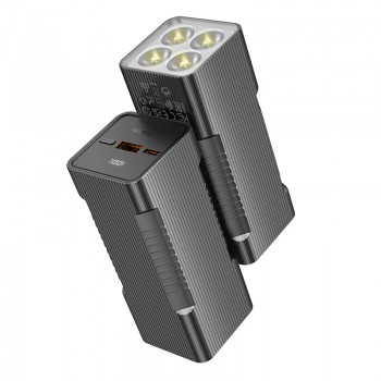 Power Bank Q15 Flashlight 22.5W fully compatible (10000mAh), Black