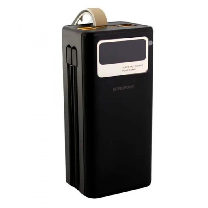 Портативний повербанк Power Bank Borofone DBT35A 40000 mAh із вбудованими кабелями LED дисплей