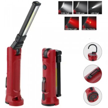 Ліхтар WORKLIGHT 71-XPE+COB(white+red), Li-Ion акумулятор, поворот 180º+180º, затискач, гак, магінт, ЗУ Type-C