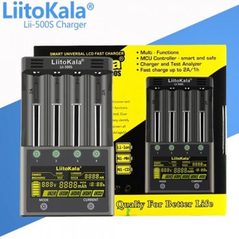 Зарядное устройство LiitoKala Lii-500S+АВТОЗАРЯДКА, АА/ ААА/ A/ 14500/ 16340/ 18350/ 18650/ 26650