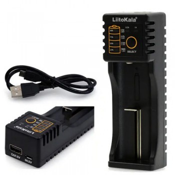 Зарядний пристрій LiitoKala Lii-100, універсальний, 14500/16340/18650/26650, USB, ОРИГІНАЛ