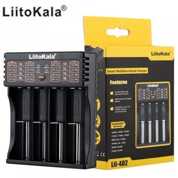 Зарядное устройство LiitoKala Lii-402, POWER BANK, 4Х- 18650, АА, ААА Li-Ion, LiFePO4, Ni-Mh, ОРИГИНАЛ