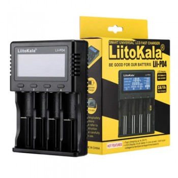 Зарядний пристрій LiitoKala Lii-PD4, 4хАА/ААА/A/ 14500/16340/18350/18650/26650, LiFePO4, NiCd/NiMH акумуляторів